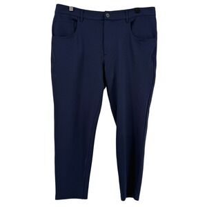 Under 510 Chino Pants Slim Straight Navy Blue Men 33x26 Business Stretch READ